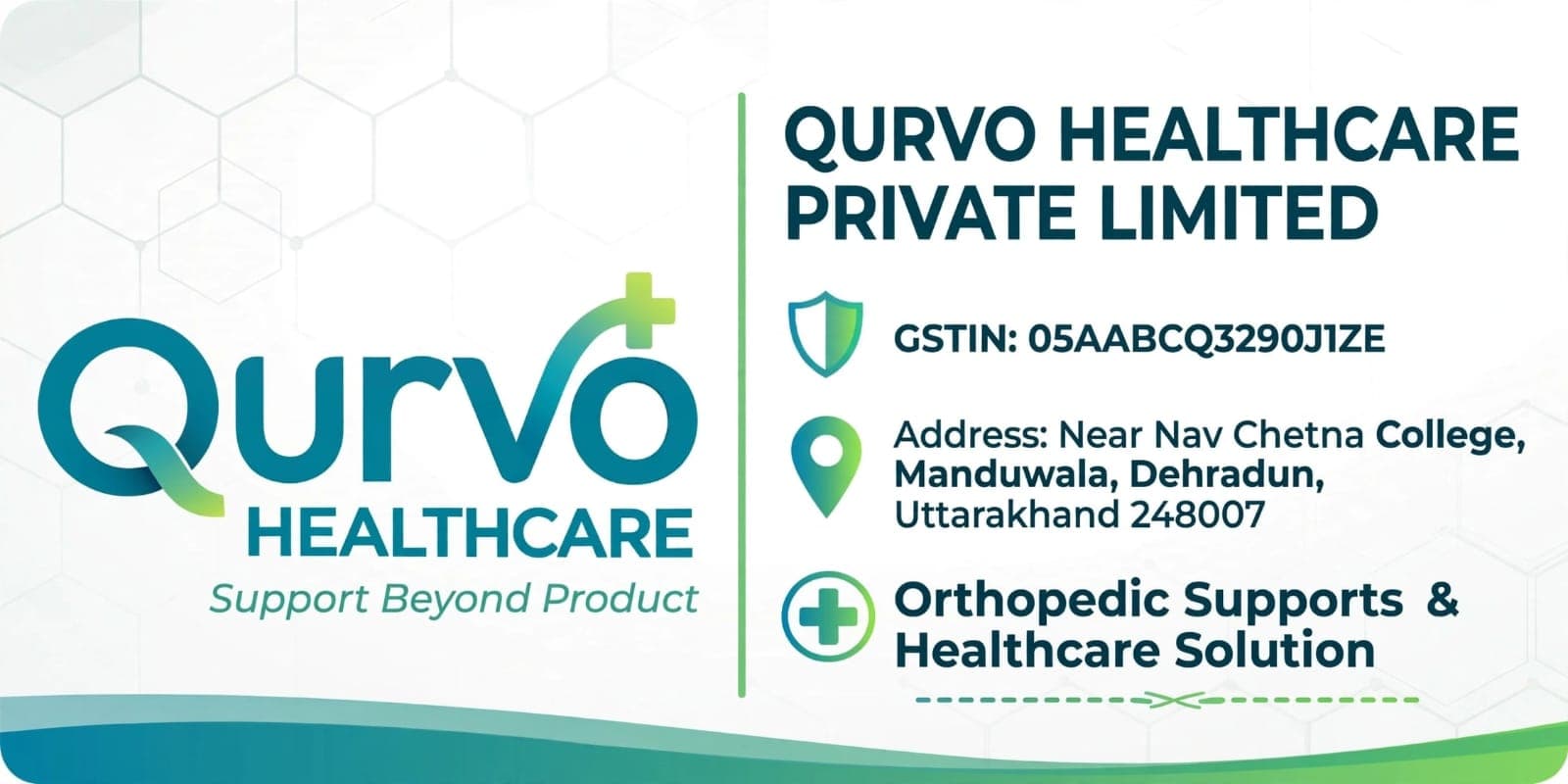 Qurvo Healthcare Private Limited Official Business Card